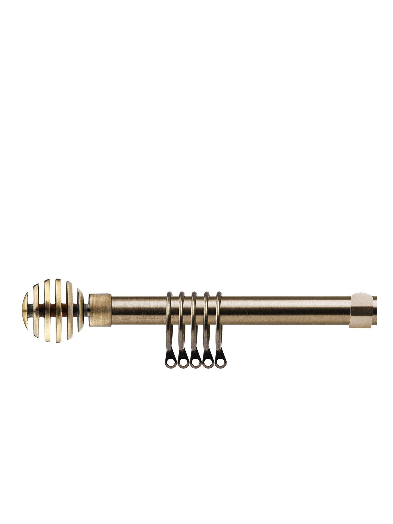 The Very Collection Extendable Curtain Pole Kit with Decorative Finials