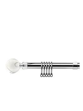 Product photograph of Very Home Extendable Curtain Pole Kit With Marble Ball Finials from very.co.uk