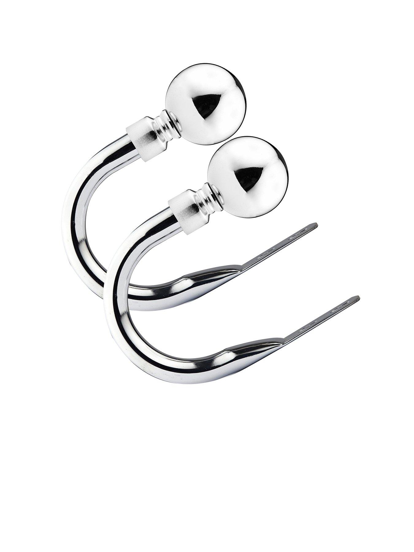 Product photograph of Everyday Set Of 2 Ball Finial Curtain Holdbacks from very.co.uk