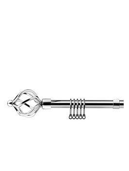 Product photograph of Everyday Cage Finial Extendable Curtain Pole from very.co.uk