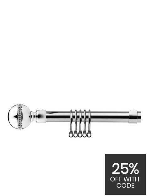 very-home-extendable-curtain-pole-kit-with-bling-finials