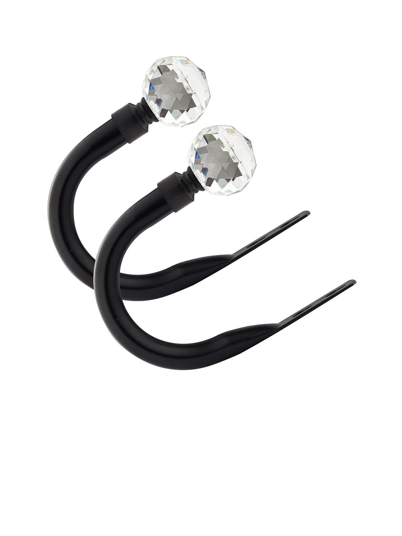 The Very Collection Set of 2 Crystal Finial Curtain Holdbacks