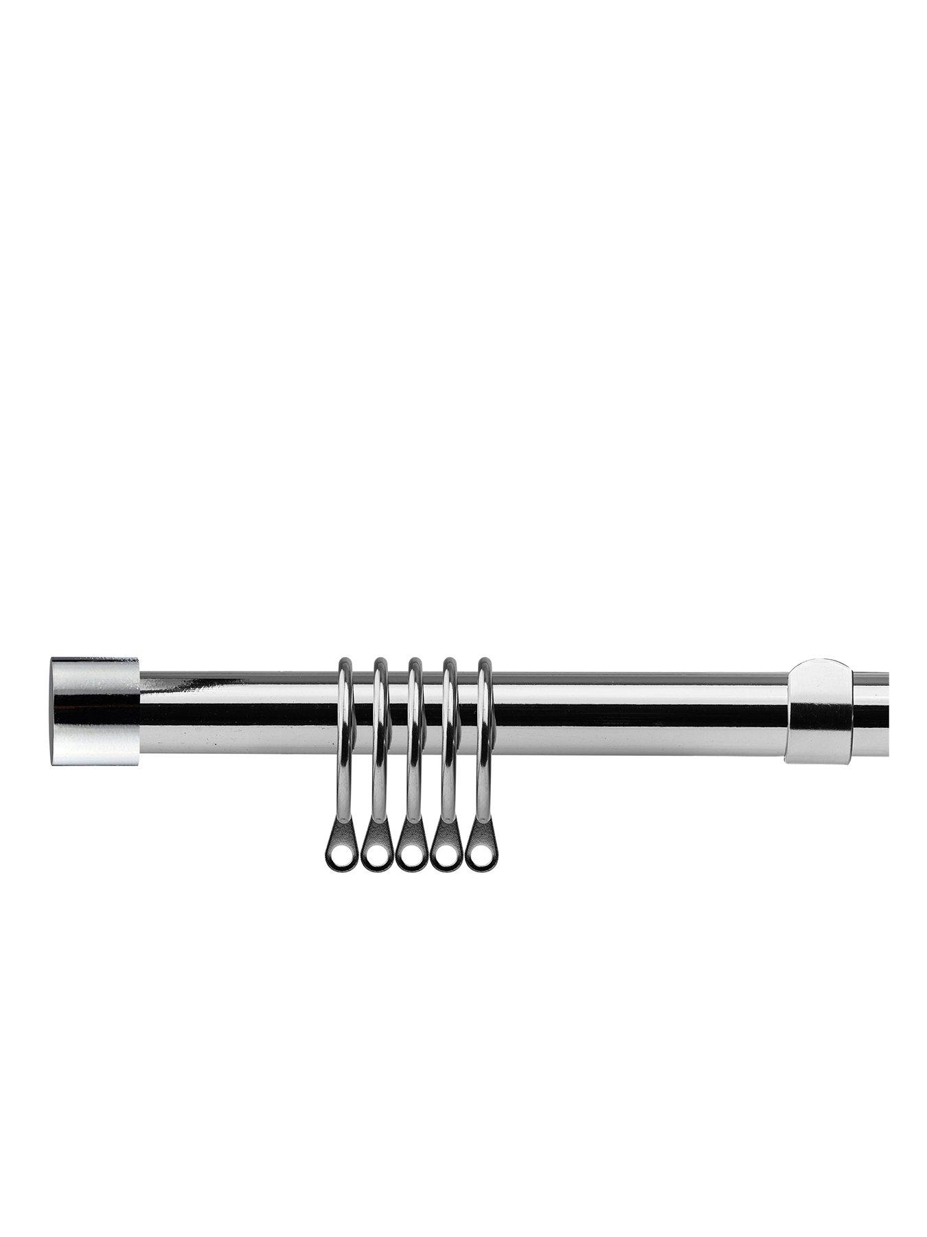 undefined Stud End Finial Extendable Curtain Pole