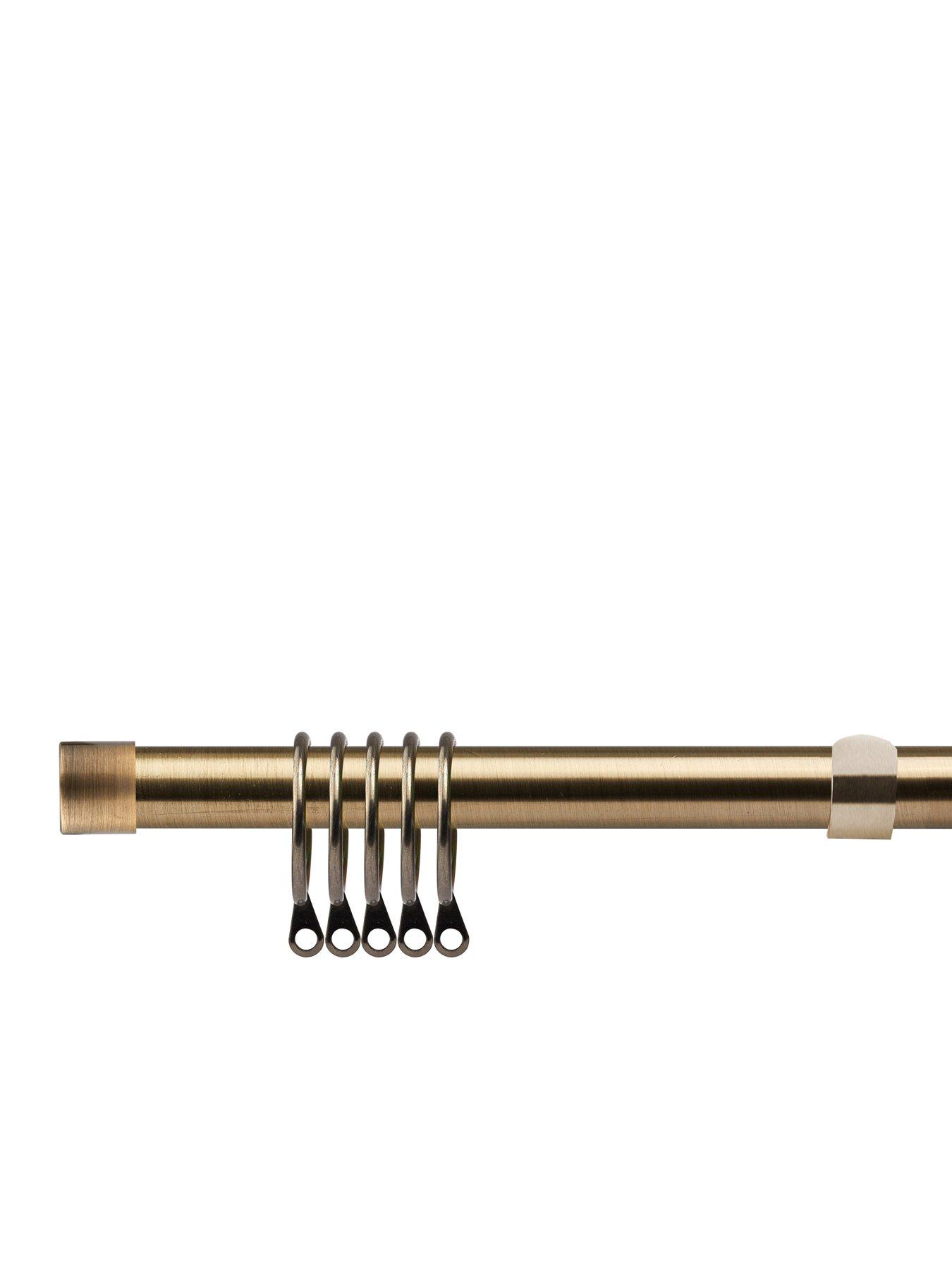 undefined Stud End Finial Extendable Curtain Pole