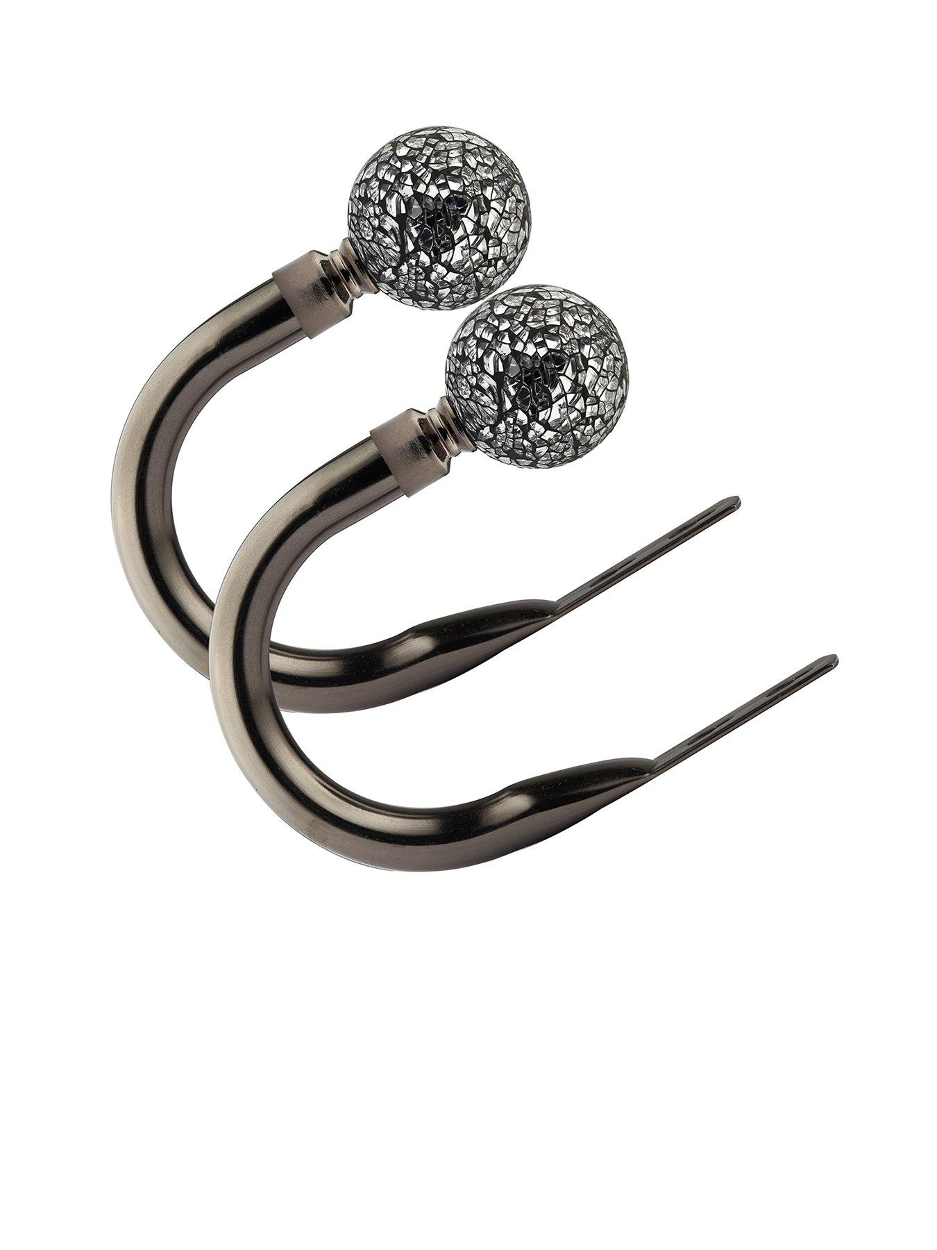 The Very Collection Set of 2 Cut Glass Finial Curtain Holdbacks