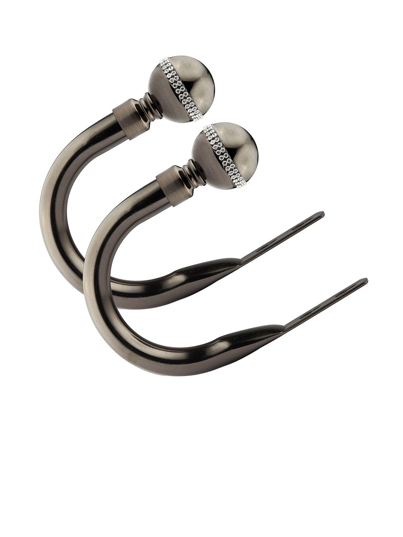 Product photograph of Very Home Set Of 2 Bling Finial Curtain Holdbacks from very.co.uk