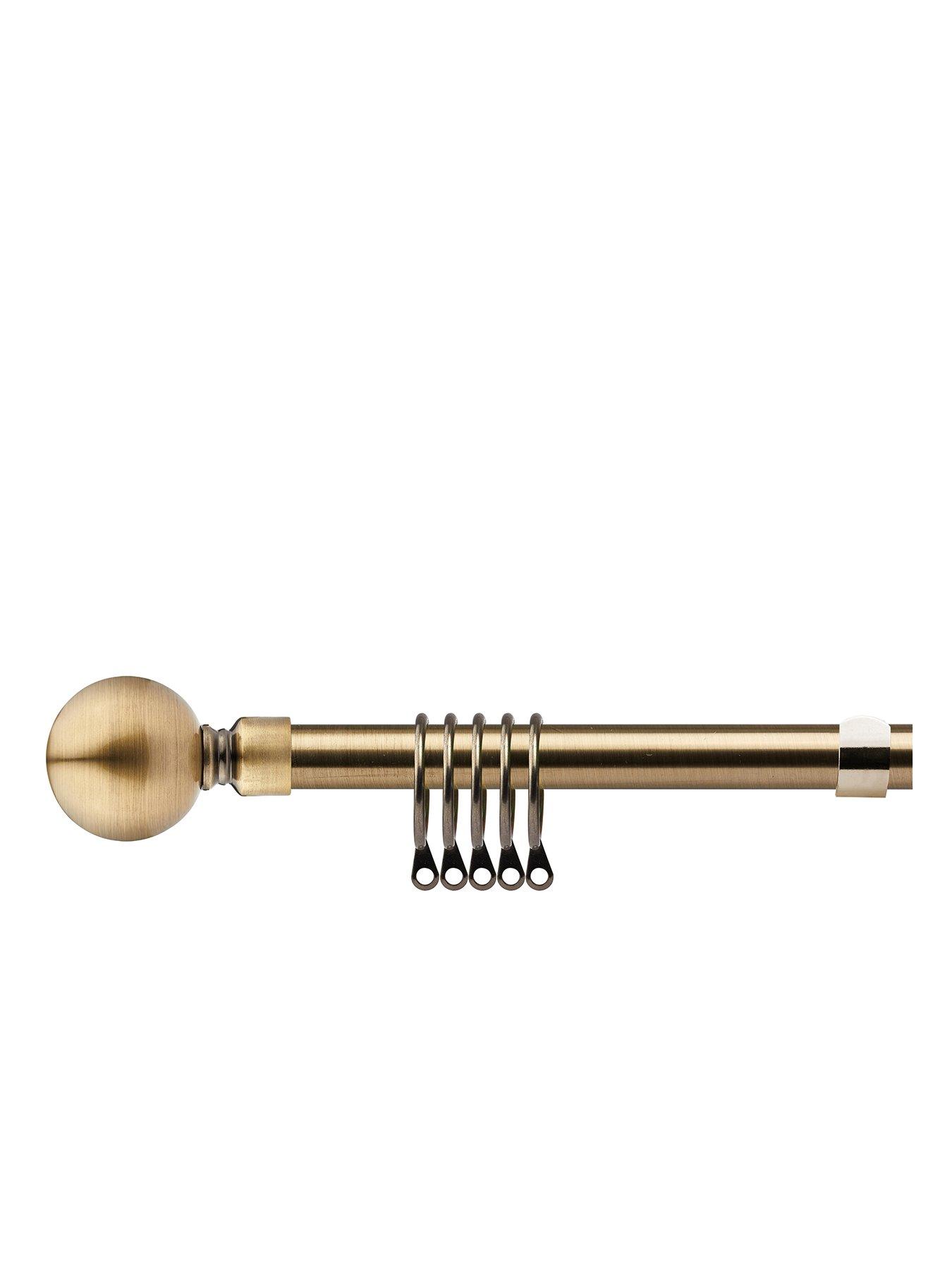 Product photograph of Everyday Extendable Curtain Pole Kit With Ball Finials - 1 2 To 2 1m from very.co.uk