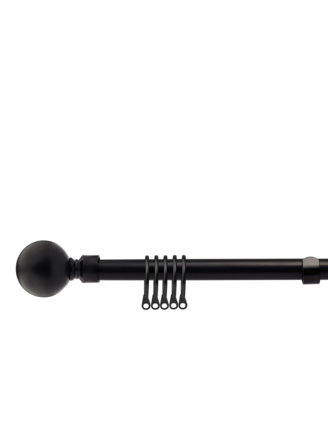 The Very Collection Extendable Curtain Pole Kit With Ball Finials - 1.2 To 2.1m