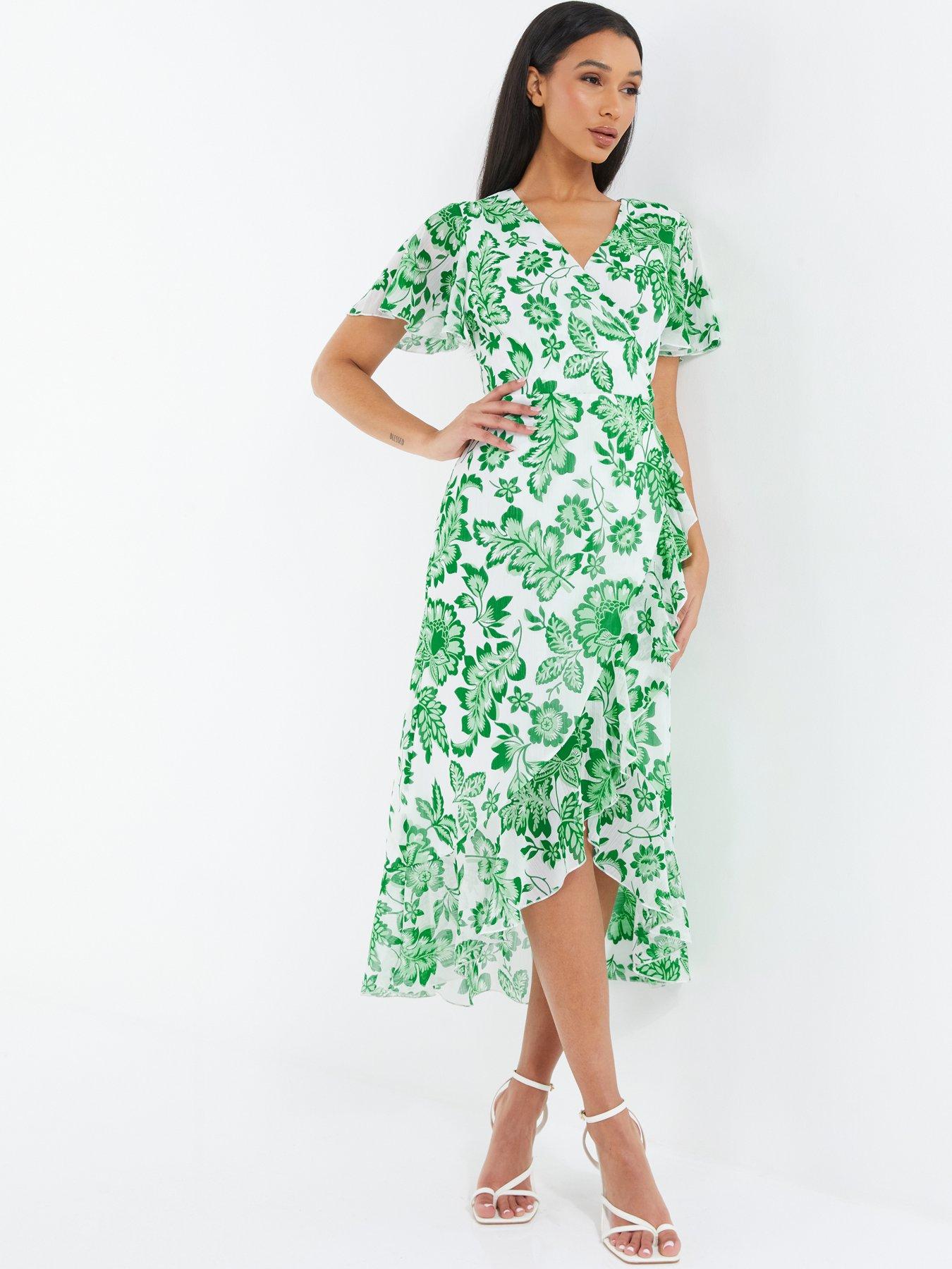 Quiz batwing hot sale belted midi dress