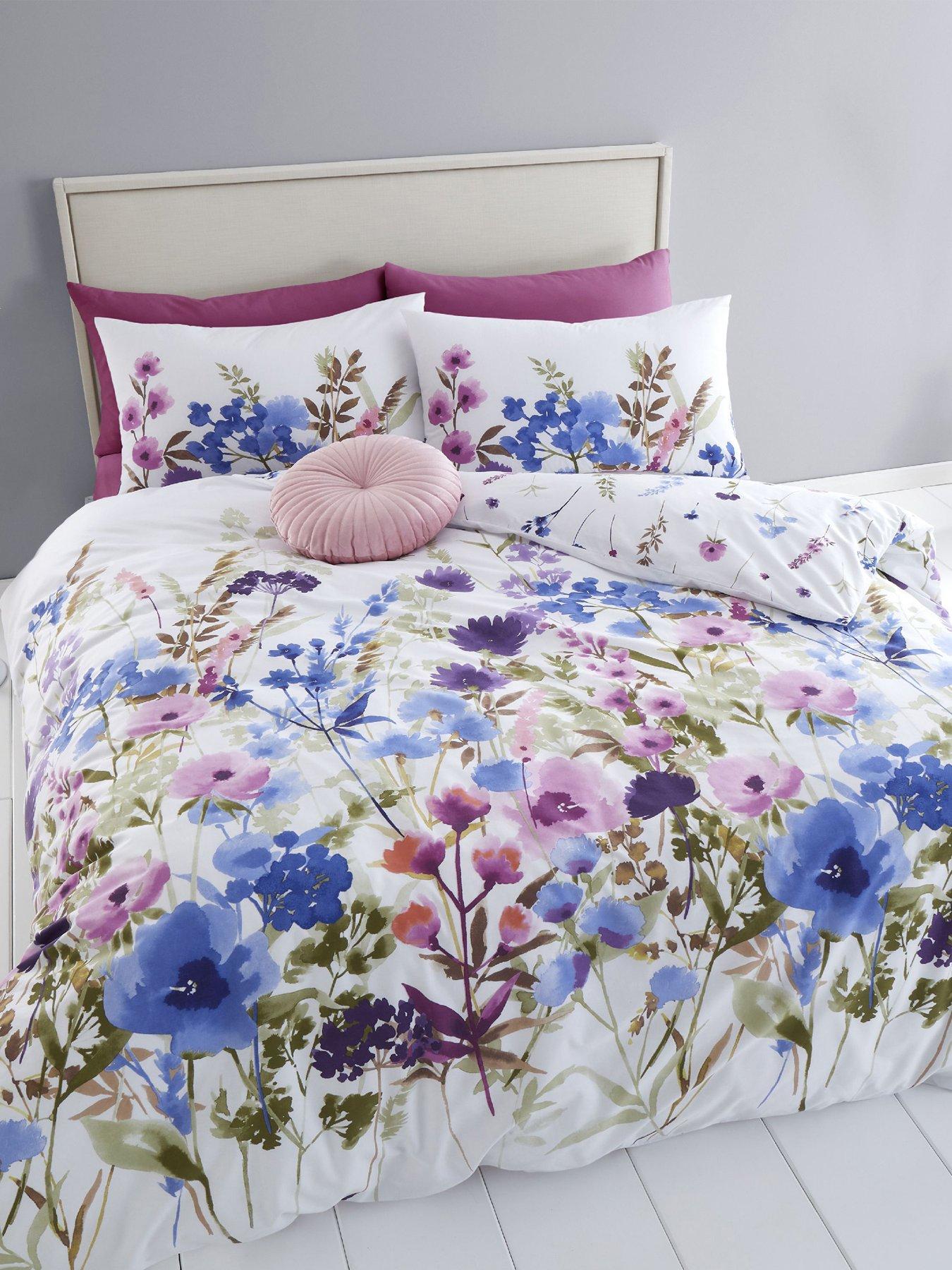 Catherine Lansfield Craft Floral Duvet Set King - Ger Gavin Home Interiors  - Home Furniture Store - Nenagh, Co. Tipperary