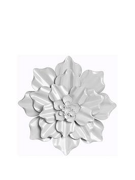 Product photograph of Hestia Gloss Flower Metal Wall Art from very.co.uk
