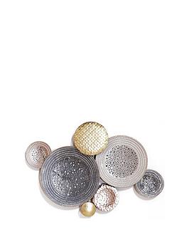 Product photograph of Hestia Metal Wall Art Circular from very.co.uk