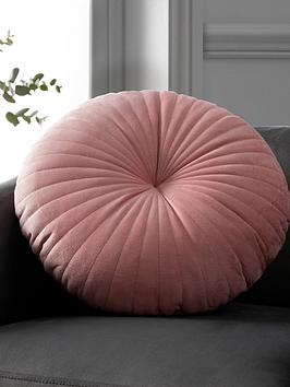 Product photograph of Catherine Lansfield Round Filled Cushion - Pink from very.co.uk