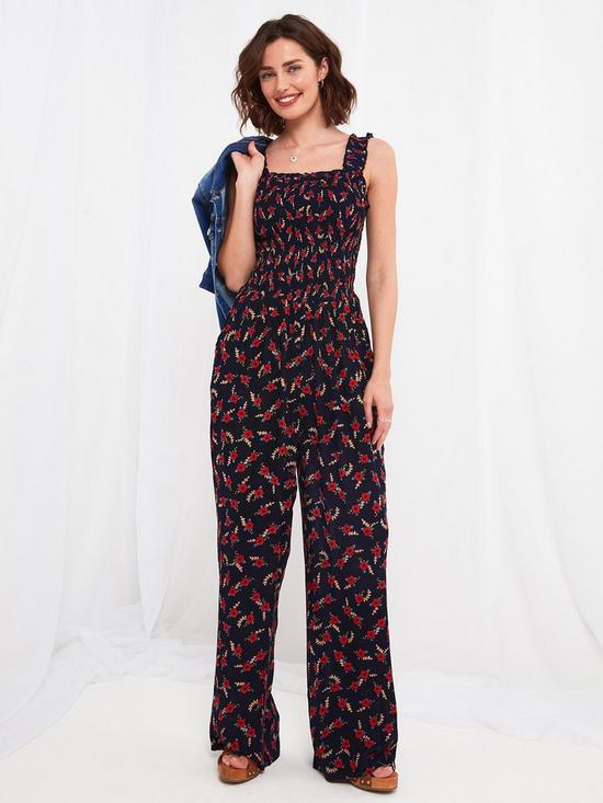 front image of joe-browns-florence-ditsy-jumpsuit--blue