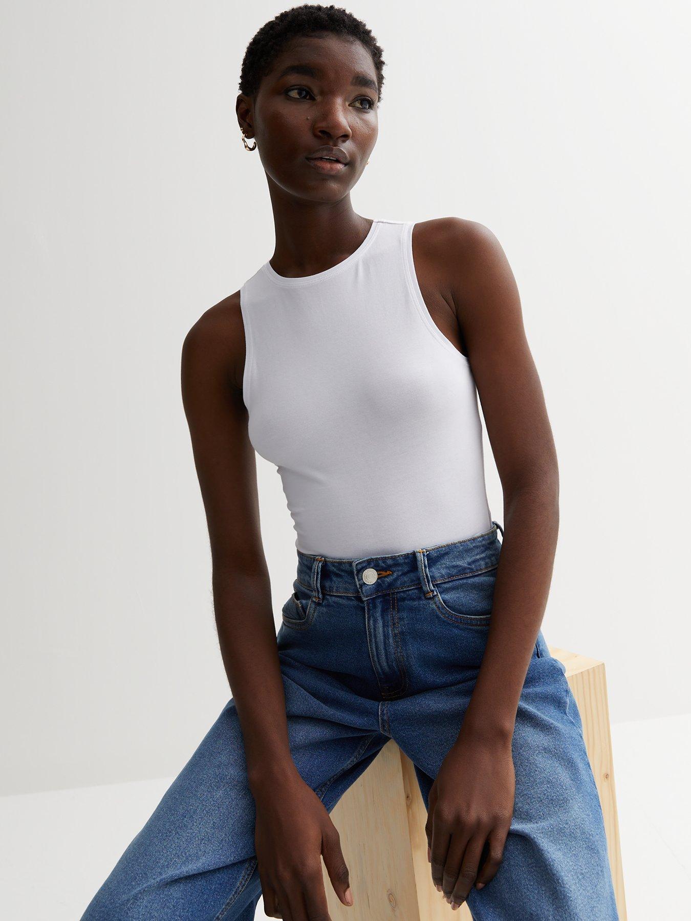 Sleeveless High-Neck Bodysuit