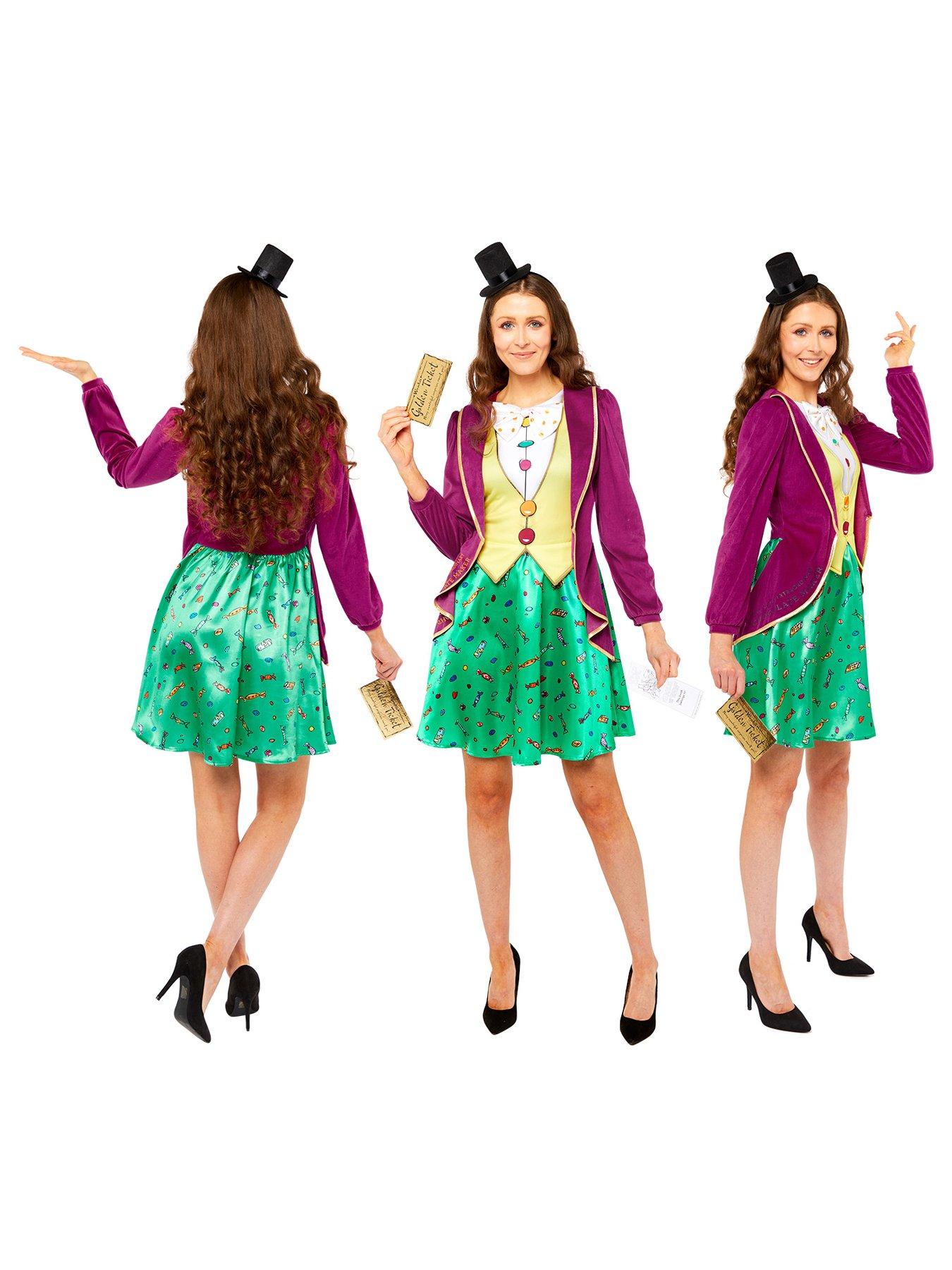 Willy Wonka Roald Dahl Willy Wonka Ladies Costume Uk 9674