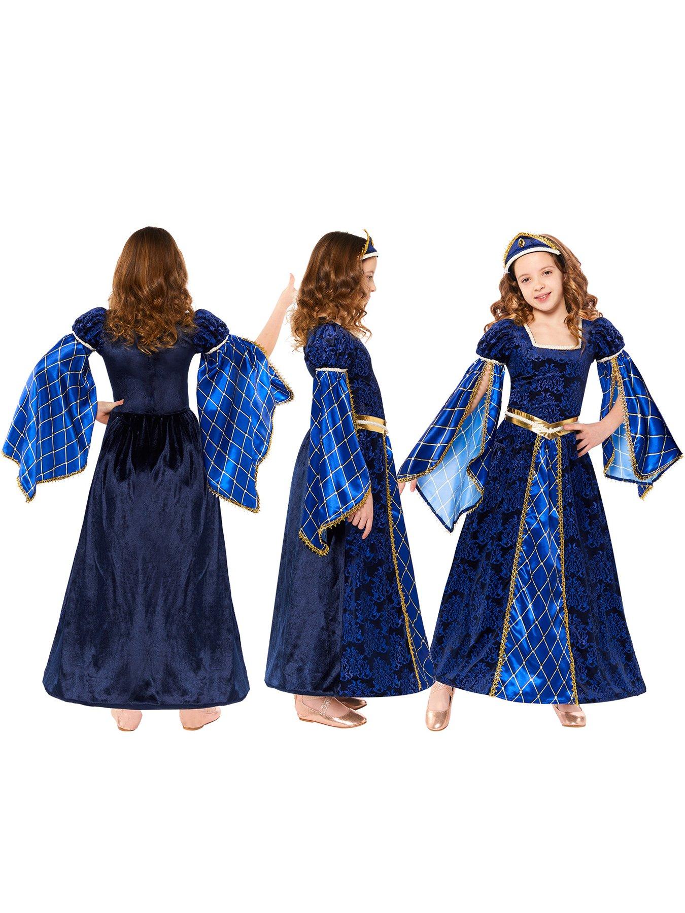 Tudor Princess Blue Deluxe Costume Uk