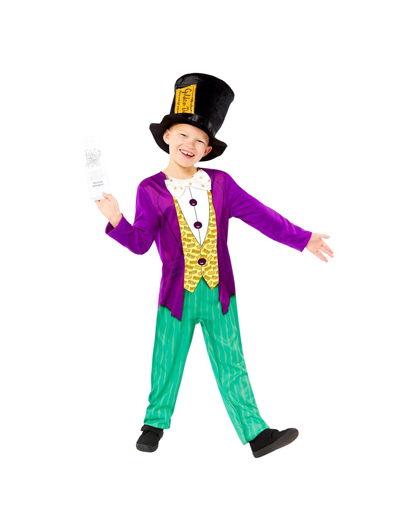 Child Licensed WILLY WONKA Fancy Dress Costume Roald Dahl Day TV