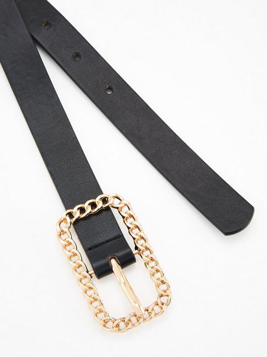 back image of v-by-very-chain-detail-buckle-belt