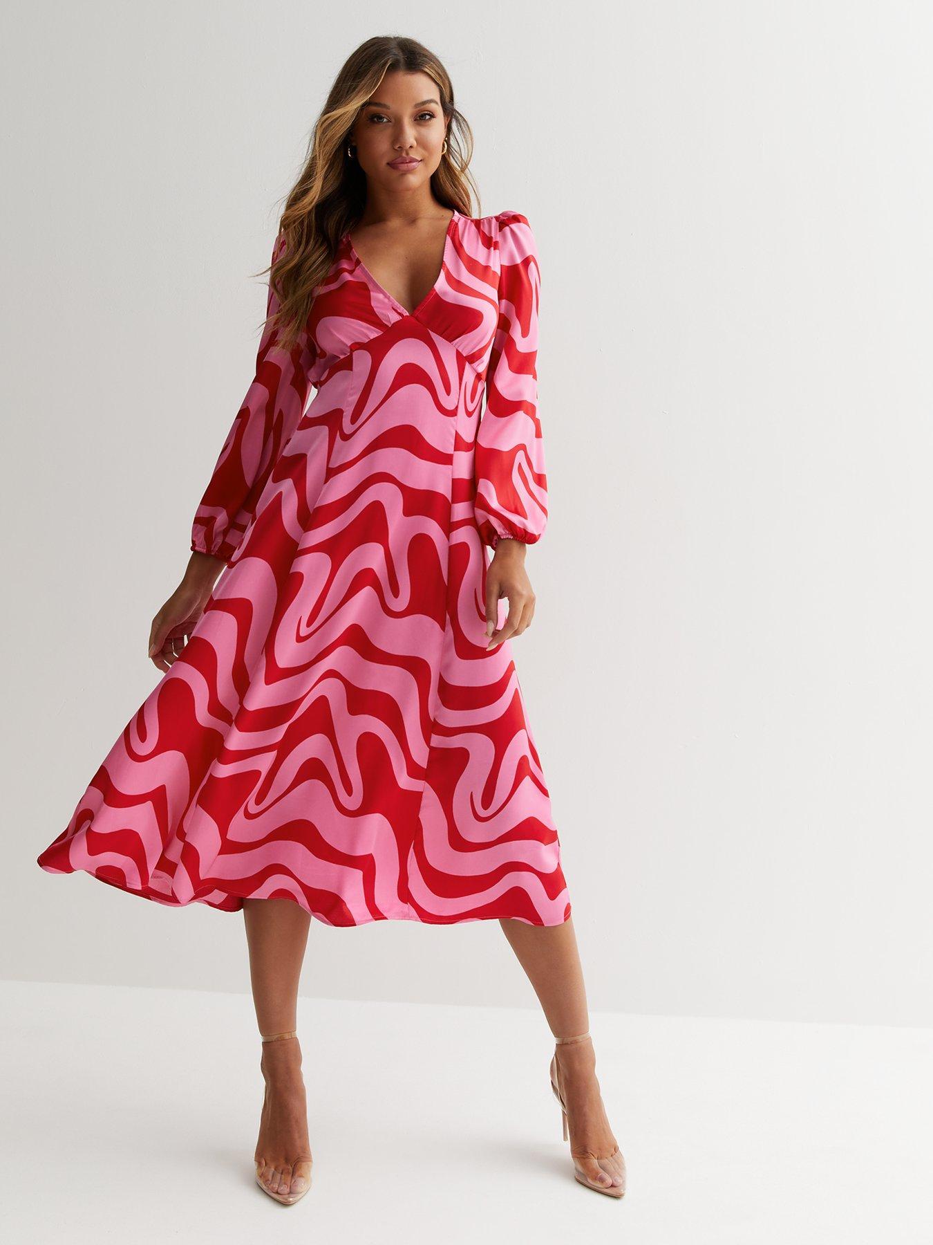 New look 2024 pink midi dress