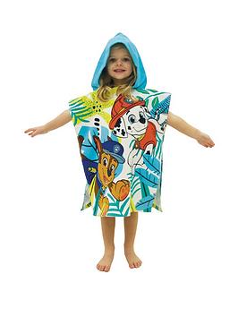 Product photograph of Paw Patrol Poncho from very.co.uk