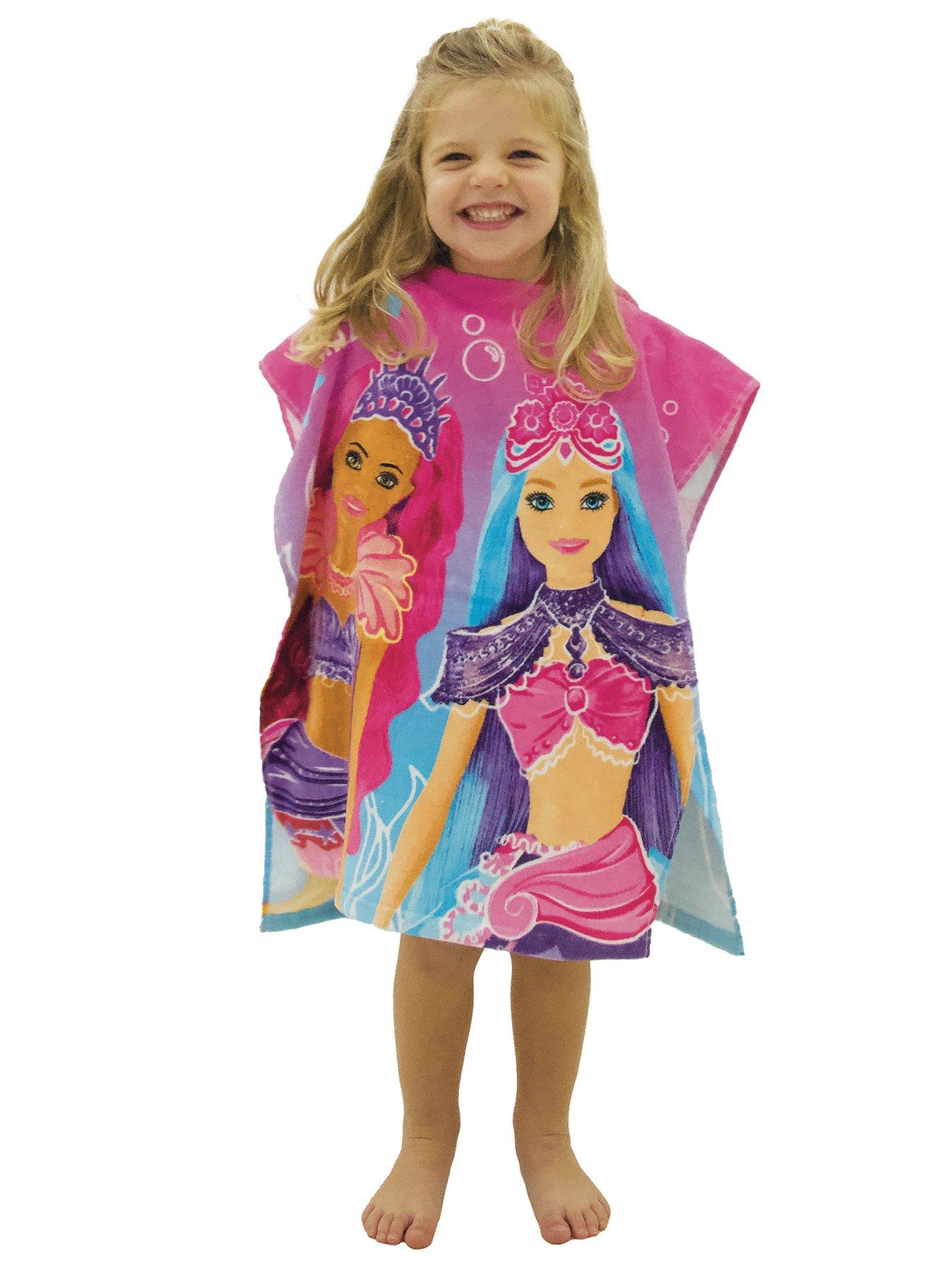 Product photograph of Barbie Mermazing Poncho from very.co.uk
