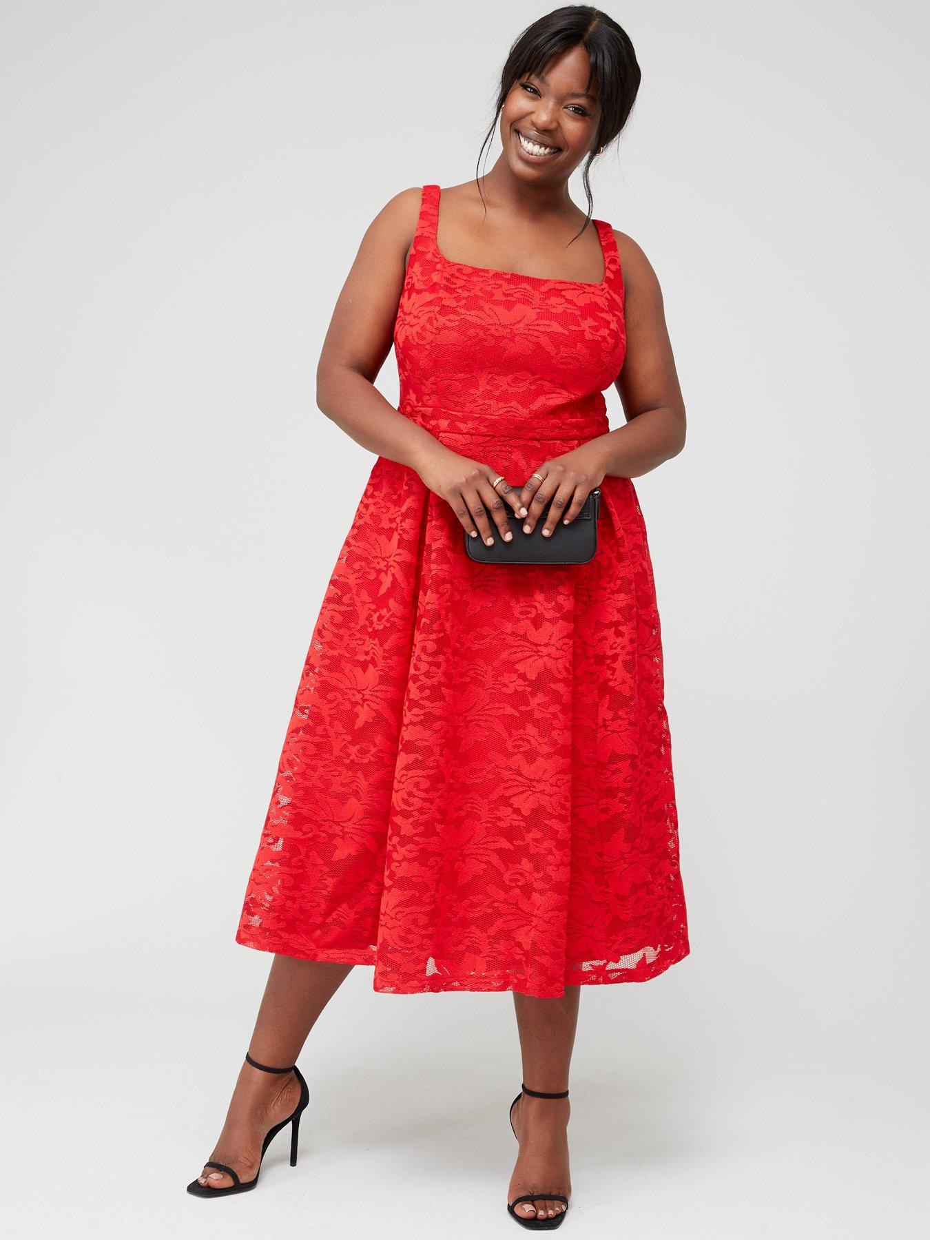 City chic shop red lace dress