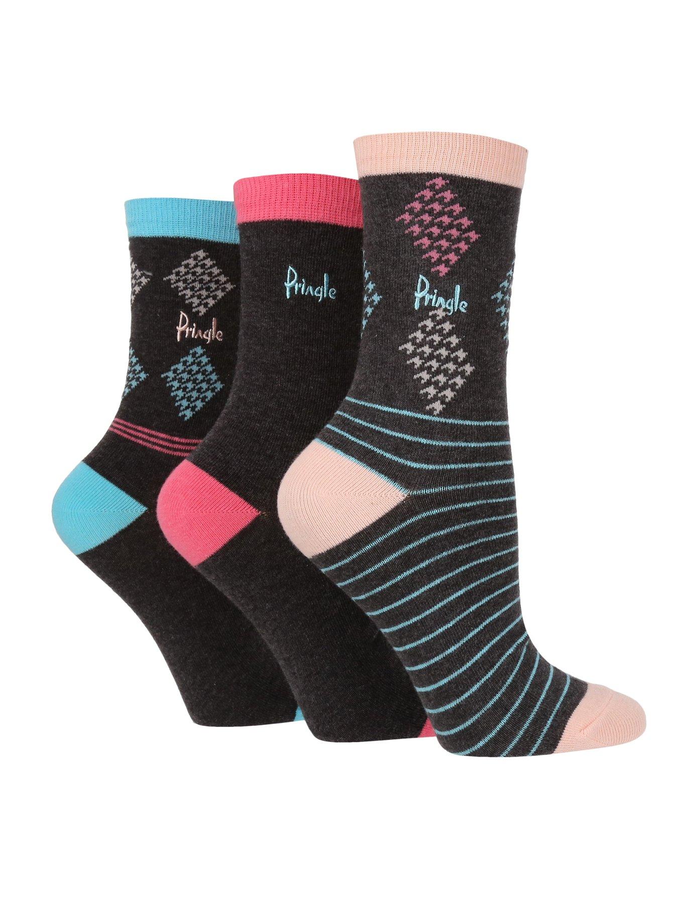 Ladies Pack of 3 Gentle Grip Socks by Pringle