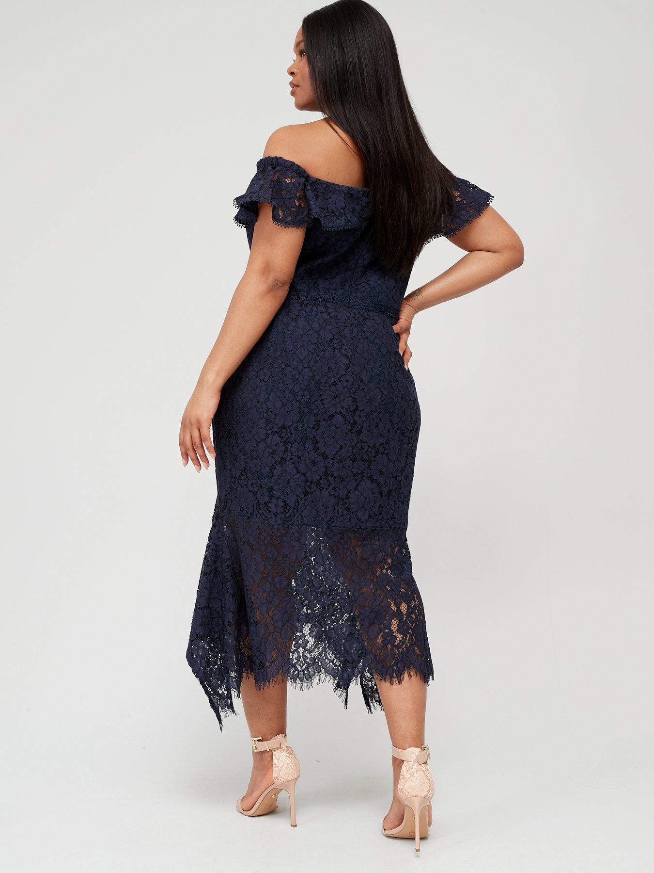 City chic hot sale navy lace dress