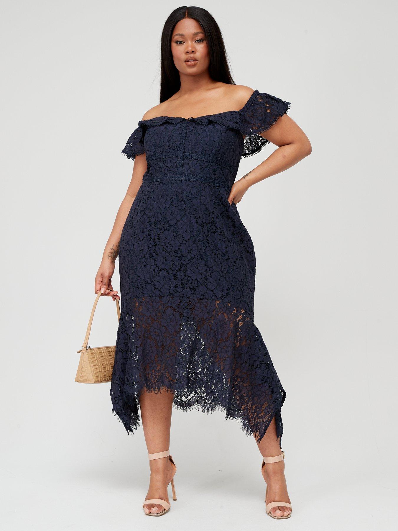 City chic shop navy lace dress