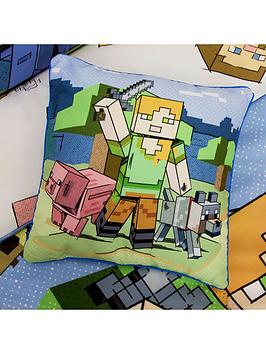 Product photograph of Minecraft Adventure Cushion from very.co.uk