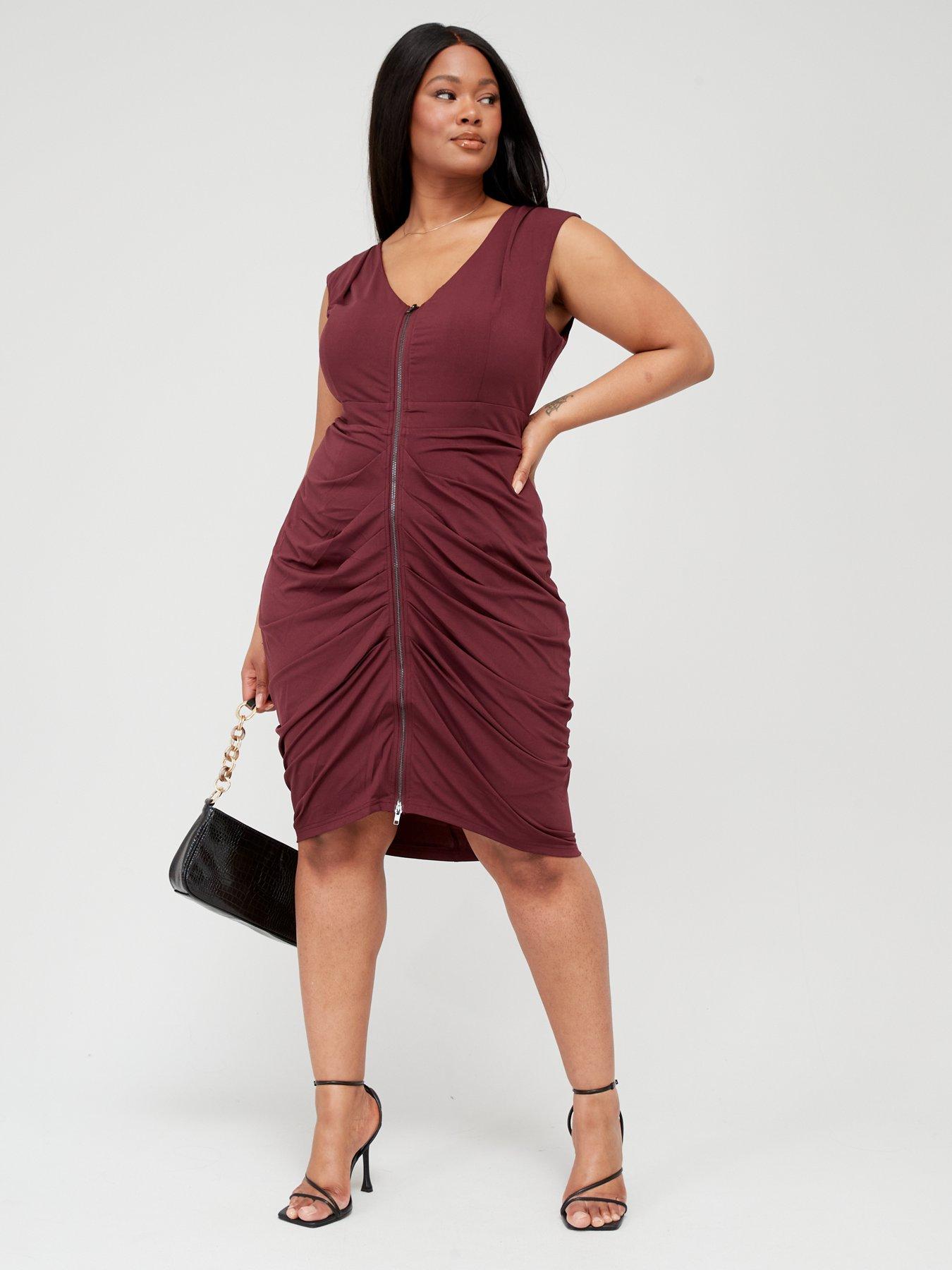 City chic sales maroon dress