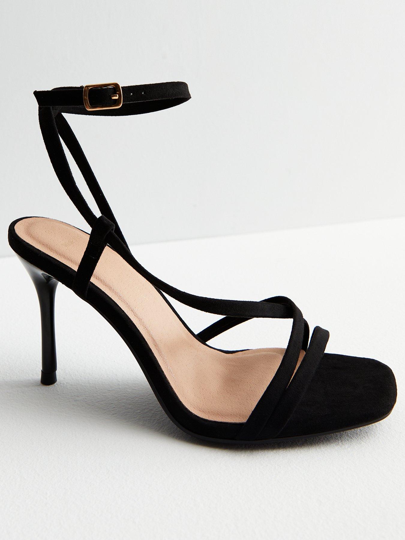 New look 2025 black sandals heels