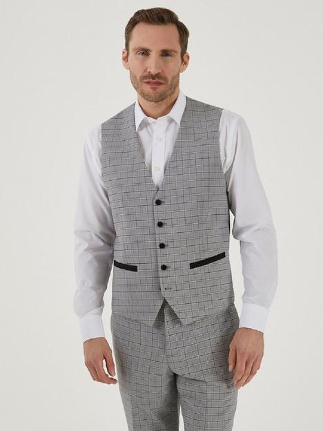 skopes-brook-standard-check-waistcoat-light-grey