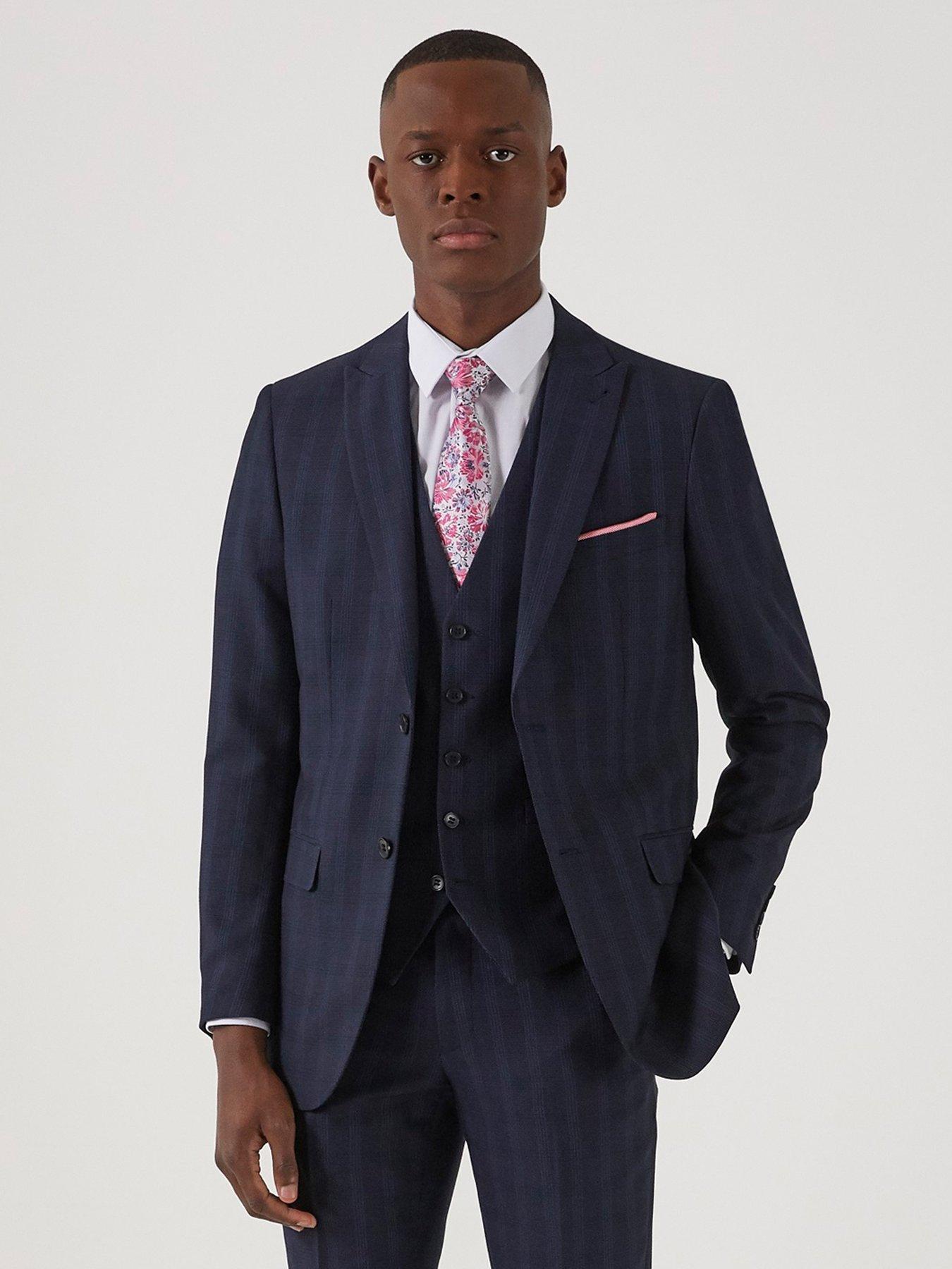 undefined Doolan Tailored Fit Jacket - Navy