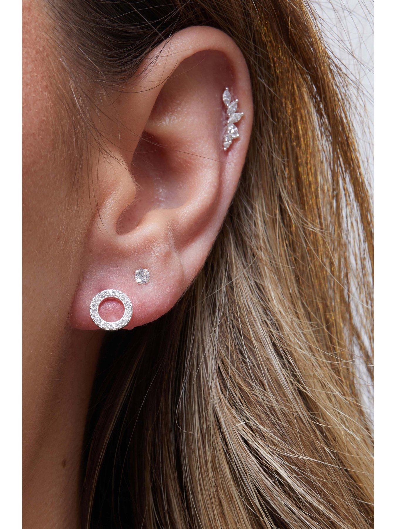 Sterling silver piercing on sale studs