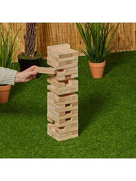 Product photograph of Sunshine Fun Club Wooden Tumbling Tower from very.co.uk