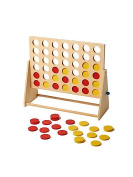 Product photograph of Sunshine Fun Club Giant Wooden 4 In A Row from very.co.uk