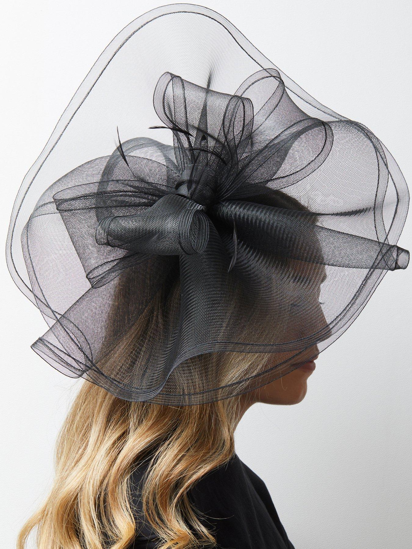 Image 2 of 2 of Jon Richard Black Large Hat Fascinator