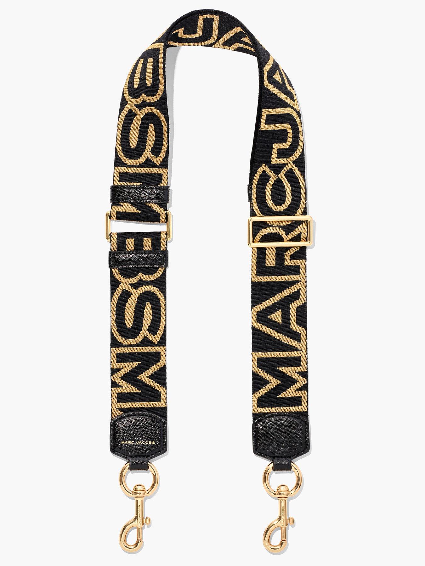 MARC JACOBS Outline Logo bing Strap Black/Gold very.co.uk