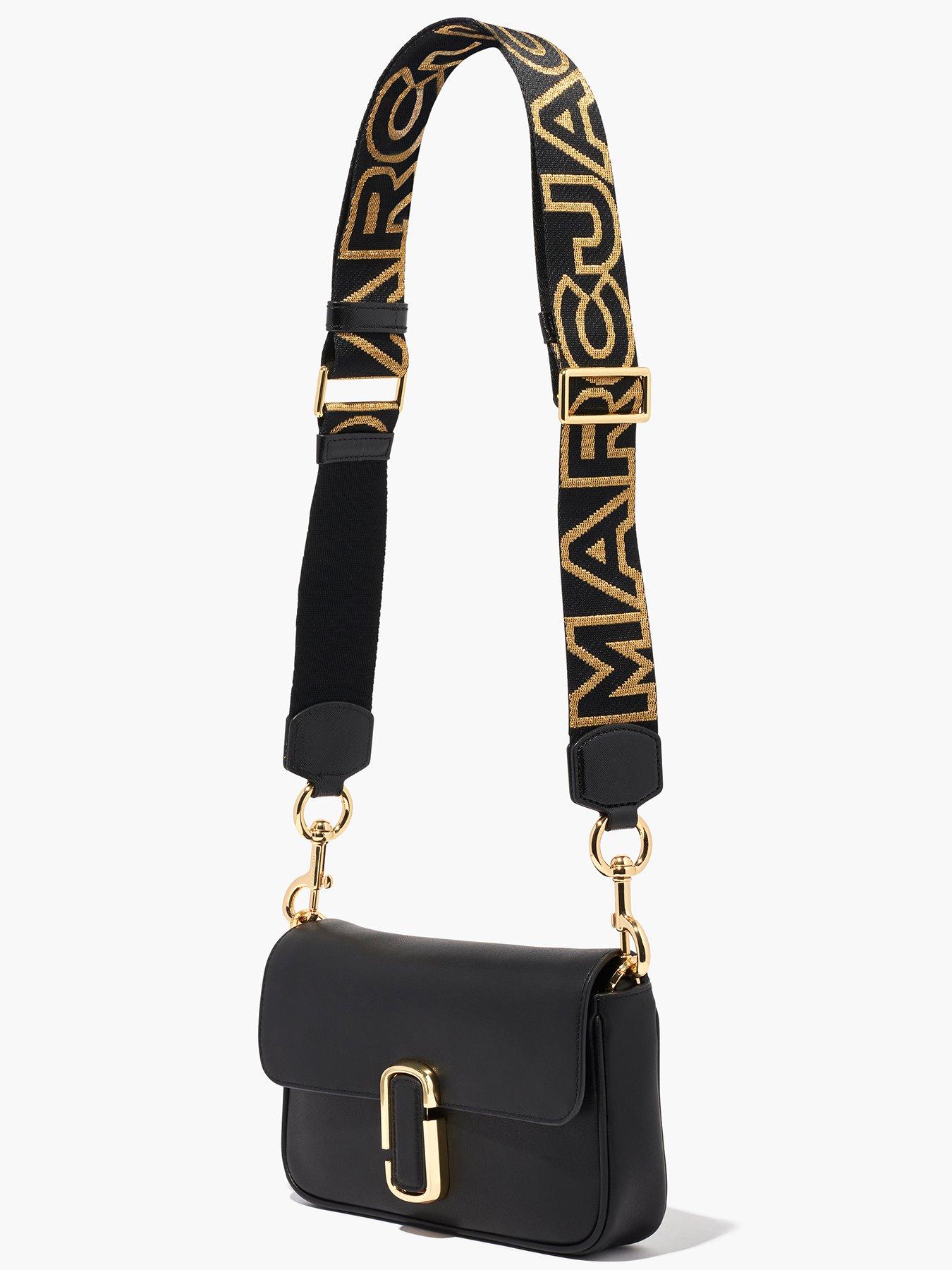 MARC JACOBS Outline Logo bing Strap Black/Gold Very.co.uk