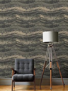 Product photograph of Rasch Onyx Wallpaper - Charcoal from very.co.uk