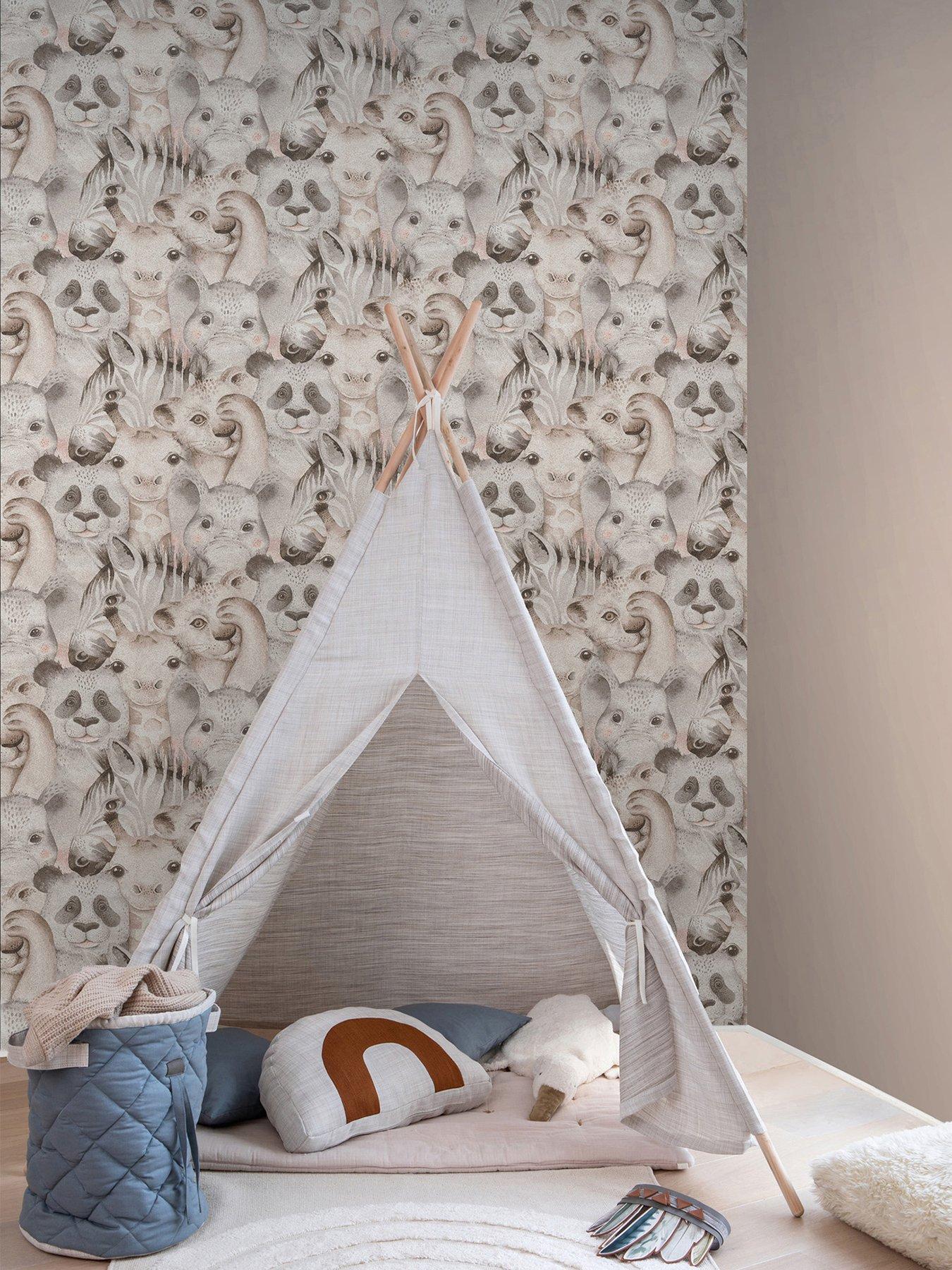 Product photograph of Rasch Emporium Bambino Collection Ndash Zoo Animals Wallpaper from very.co.uk