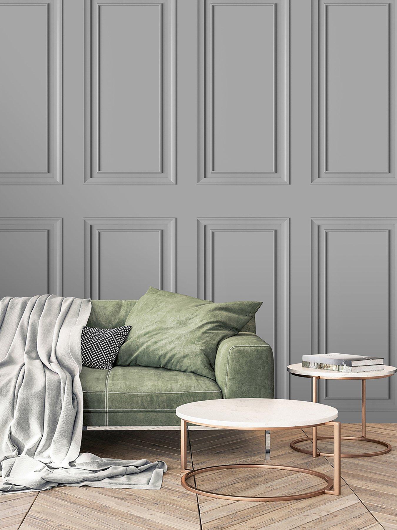 Rasch Dimension Panel Wallpaper - Grey
