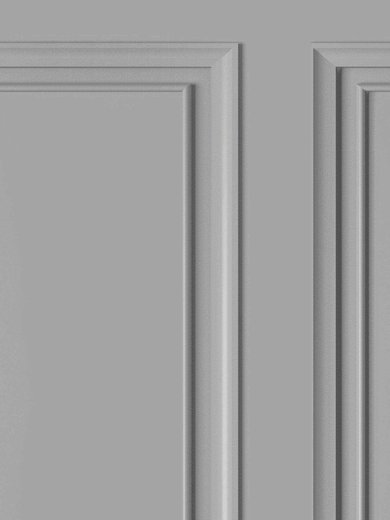 Image 2 of 3 of Rasch Dimension Panel Wallpaper - Grey
