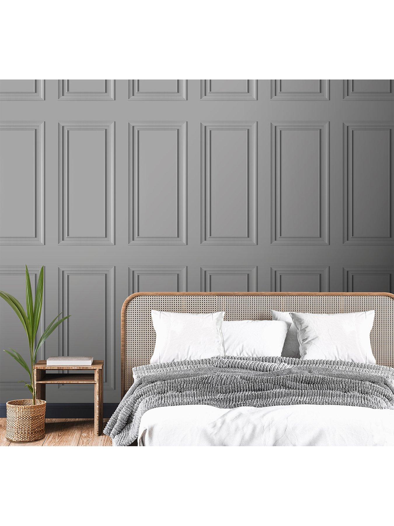 Image 3 of 3 of Rasch Dimension Panel Wallpaper - Grey