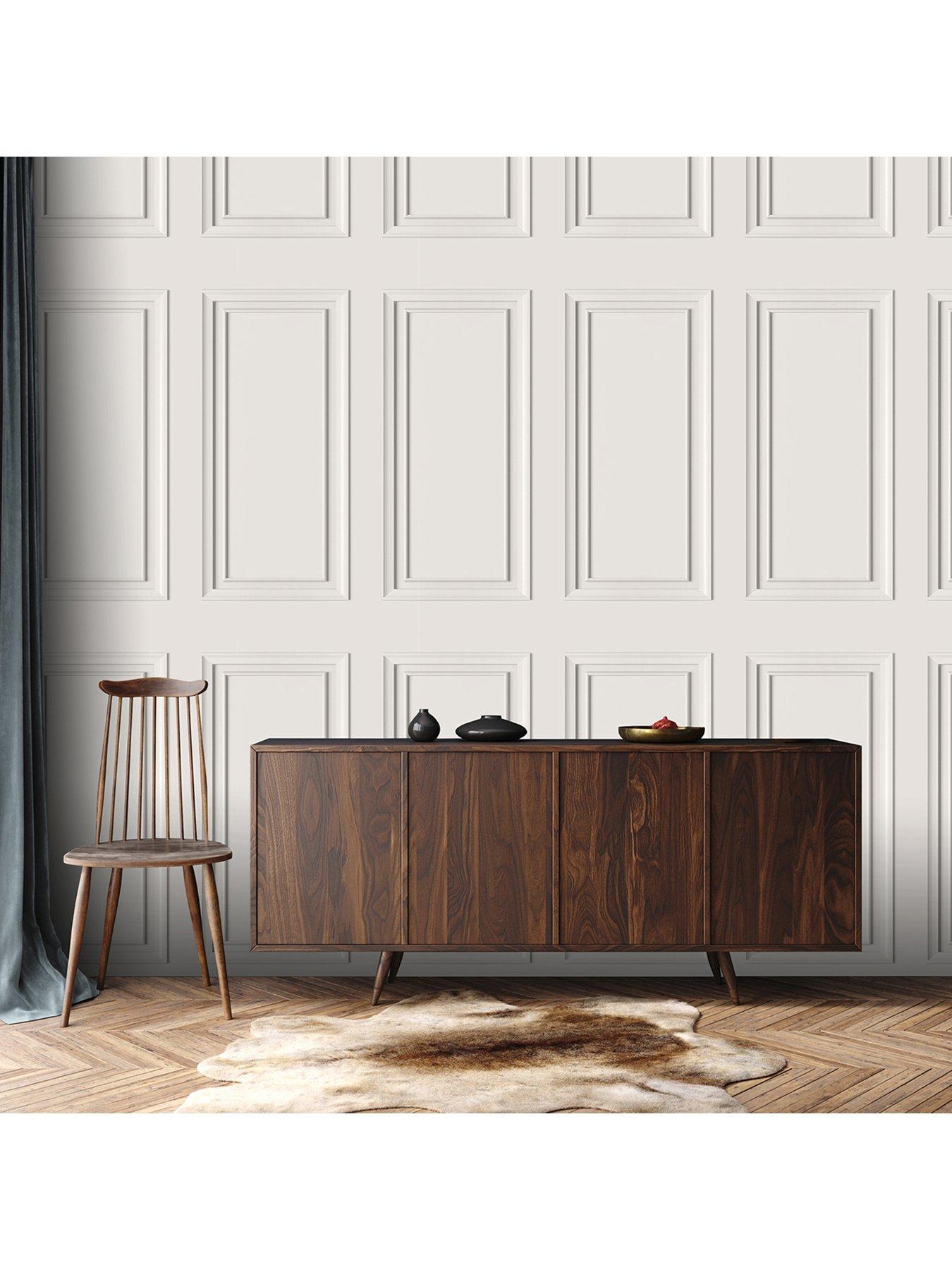 Image 3 of 3 of Rasch Dimension Panel Wallpaper &ndash; Off-White