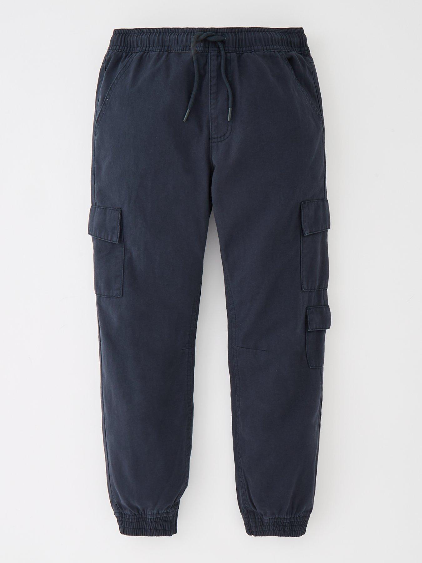 Boys navy best sale cargo trousers