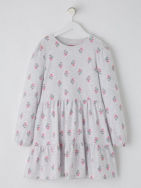 everyday-girls-long-sleeve-tiered-grey-floral-print-dress