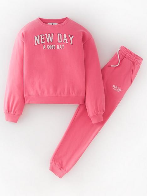 v-by-very-girls-varsity-sweat-and-jogger-set-pink
